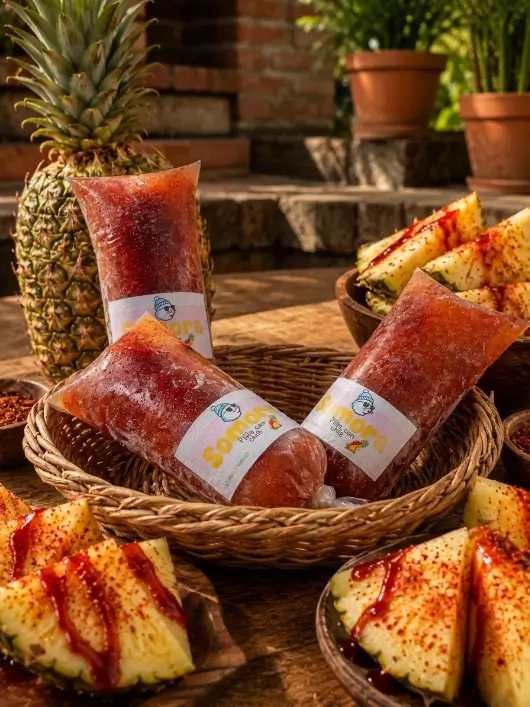 Hielito Piña  con Chile de la línea Glaciar