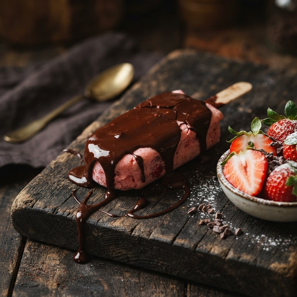 Hielito Fresa con Chocolate de la línea Doble Antojo