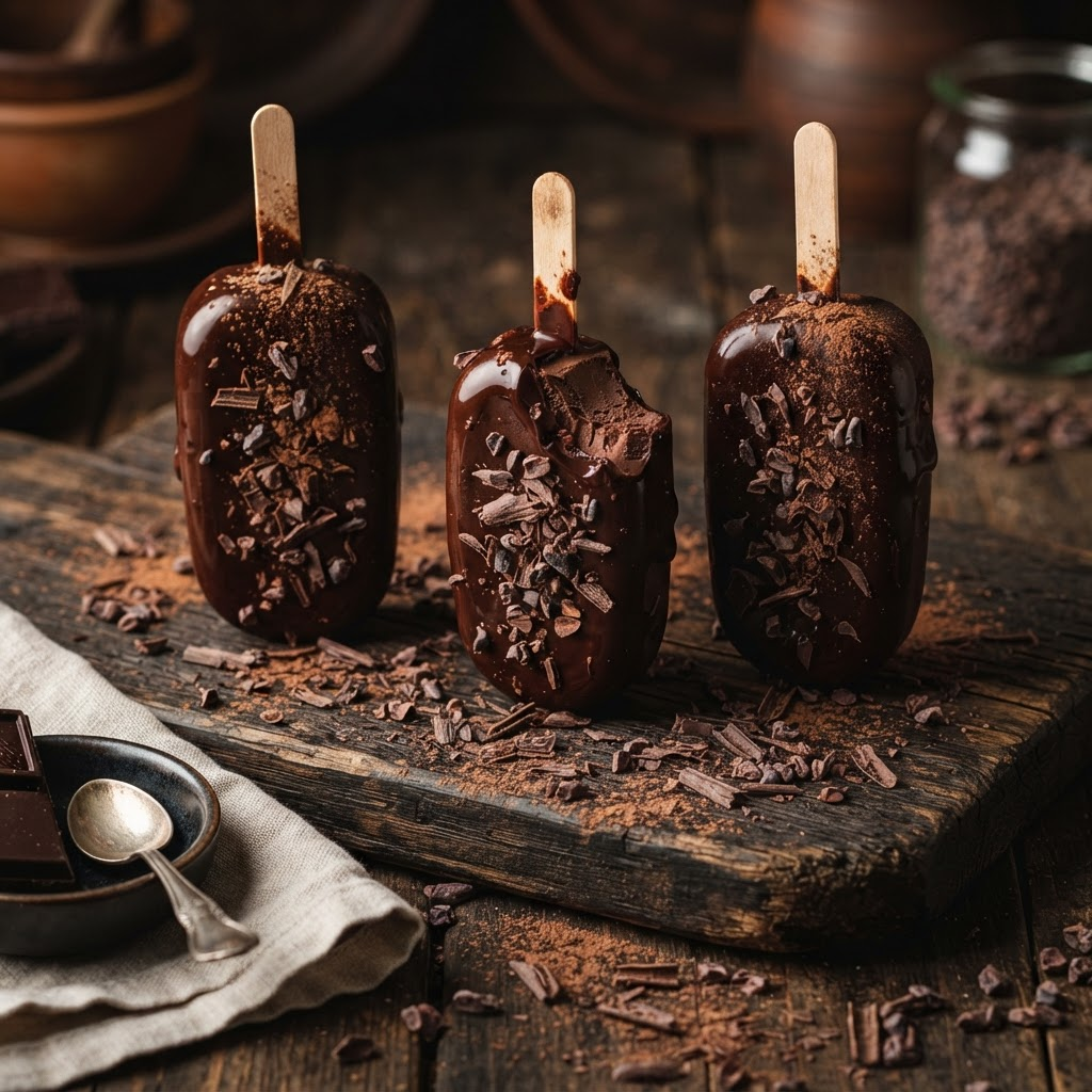 Línea Doble Antojo: Hielitos cubiertos de chocolate